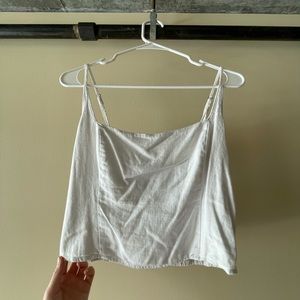 Abercrombie white crop top//size M